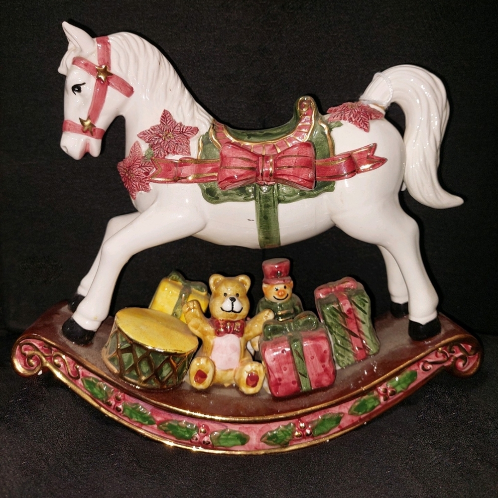 Ceramic Christmas Rocking Horse